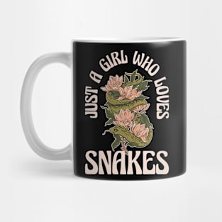 Girl Loves Snakes Funny Snake Gift Mug